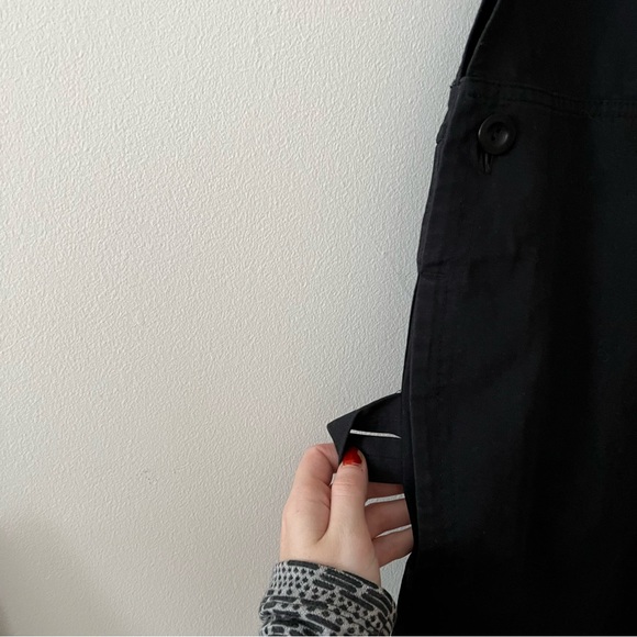 COS Barrel-Leg Cotton Dungarees in Black - Picture 5 of 9